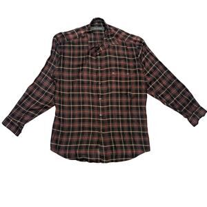 Vintage 2000s AXIS Plaid Button Up Flannel Shirt Men’s S Grunge y2k